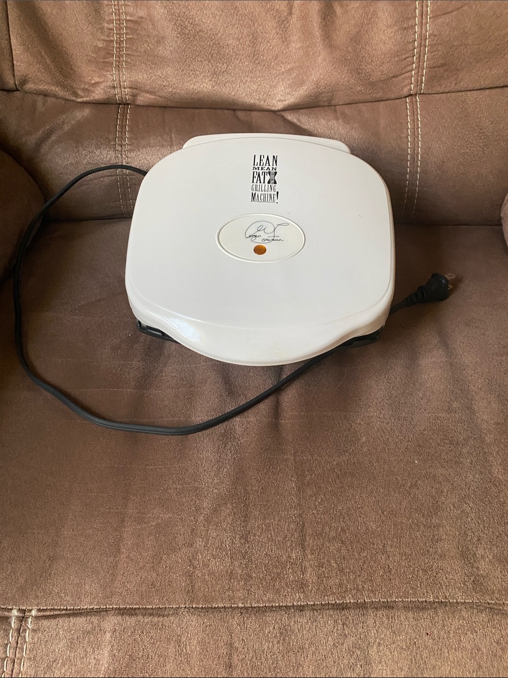 George Foreman White Electric Grill - Compact Home BBQ & Grilling Tool
